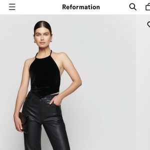 NWT! Reformation crop halter Tamsin top - Size M
